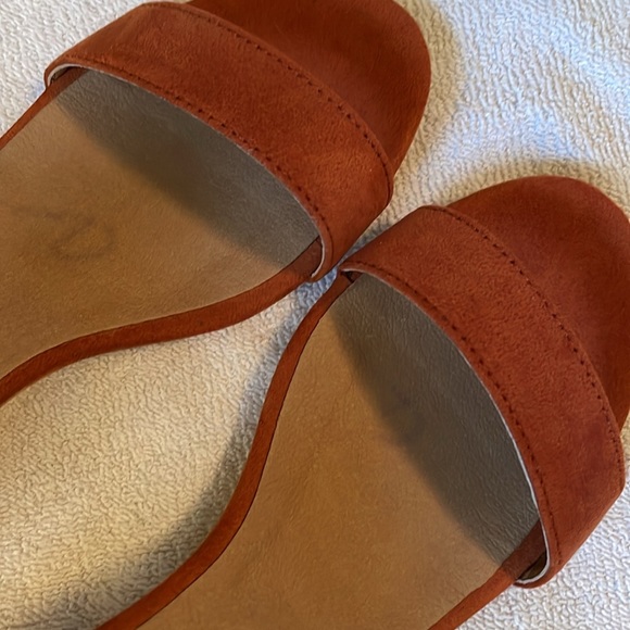 NWT Nae Vegan Ethical Orange Irene Block Heeled Sandals - Picture 4 of 9